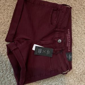 American Eagle Shorts Maroon